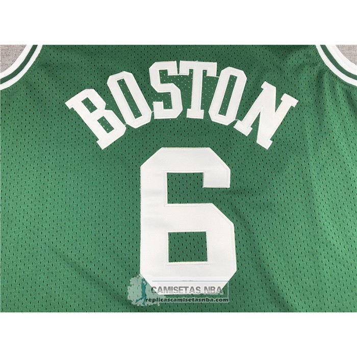 Camiseta Boston Celtics Bill Russell NO 6 Hardwood Classics 1962-63 Verde